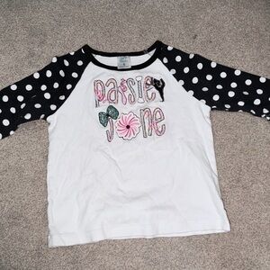 “Paisley Jane” dance top with Ruffle sleeves
